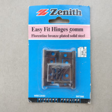 2x ZENITH 50mm Hinge – Forentine Bronze Plated Steel