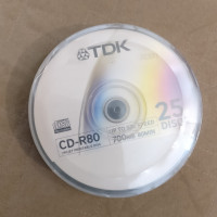 TDK 25x CD-R 700MB 80min Inkjet Printable