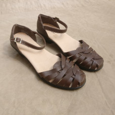 Colorado Ladies Brown Leather Open Shoes - Size 10 AU - Ally