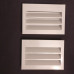 2x Louvered Wall Air Vents Outdoor 300mm x 200mm White Steel