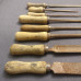 8x Vintage Wooden Handle Files