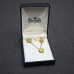 Cultured Pearl Necklace and Earring Set 44cm Goldtone Chain
