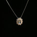 Costume Necklace Pale Blue/Grey Stone