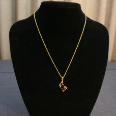 Necklace – Zig Zag Shape with Garnet