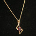 Necklace – Zig Zag Shape with Garnet