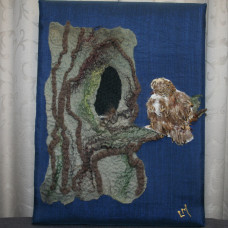 Fabric Art Owl – Small