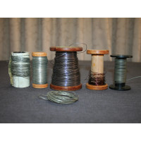 Nichrome and Winding Wire Vintage Wooden Reels 775g gross