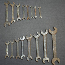 16x Antique Open Ended Spanners