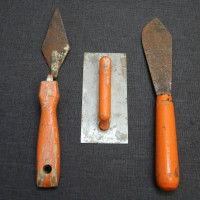 3x Small Trowels 11cm 21cm 22cm Vintage