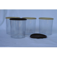 4x Retro 1980s Decor Seal Food Containers