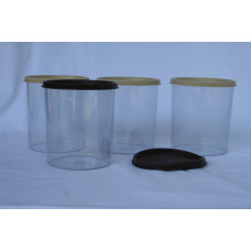 4x Retro 1980s Decor Seal Food Containers